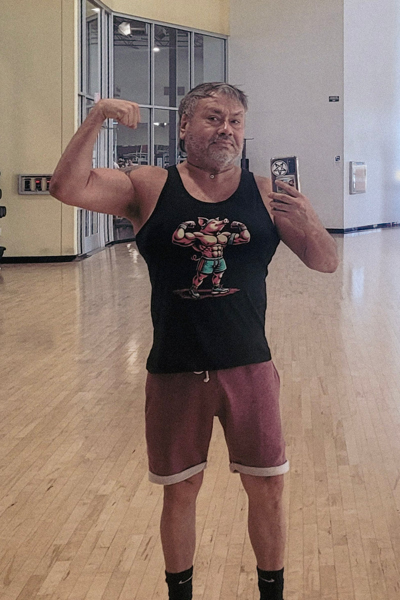 rudypalderette5 wearing Hunky Tops