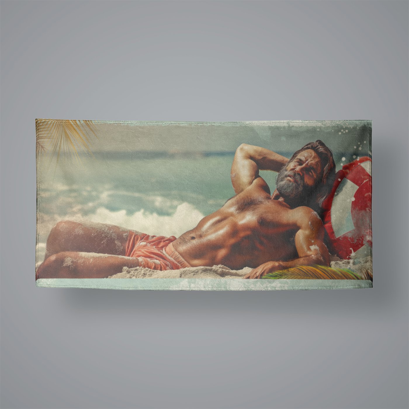 Rugged Allure Premium Beach Towel - Hunky Tops