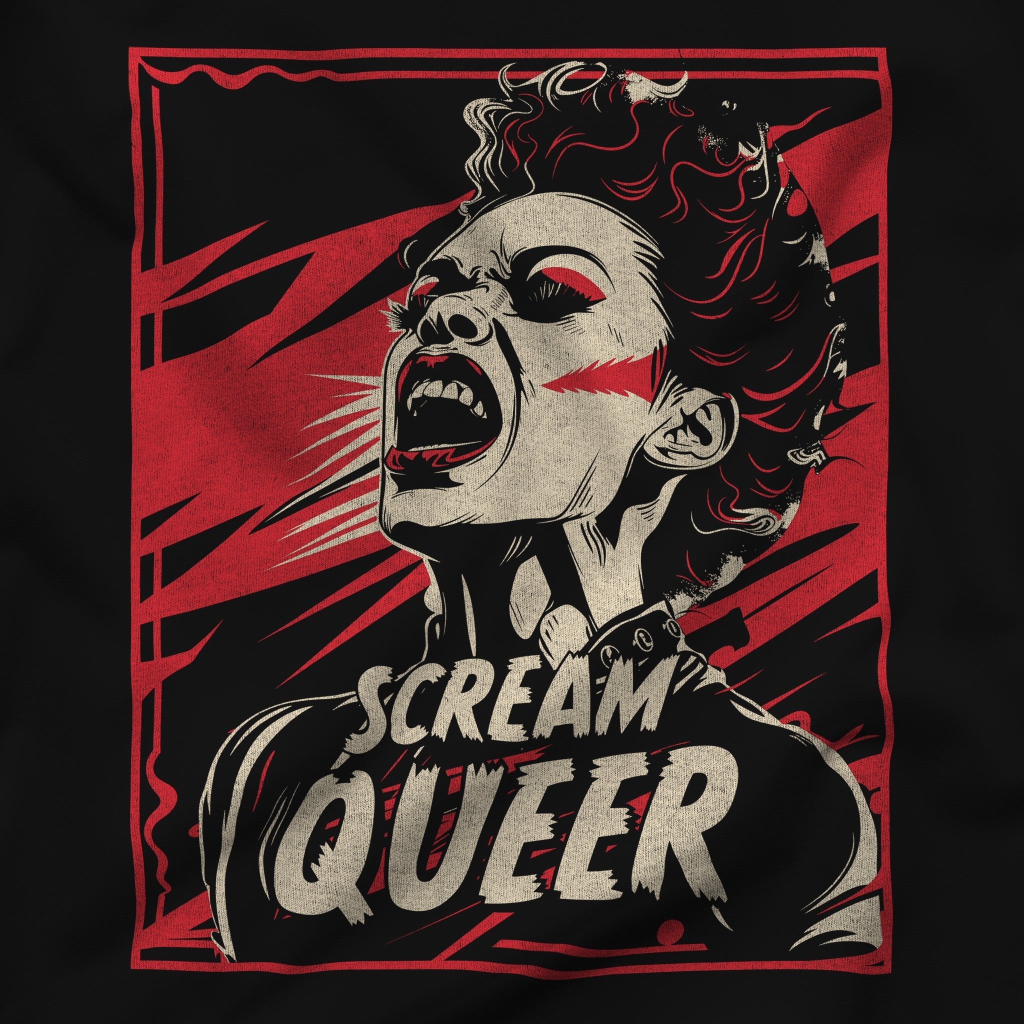 "Scream Queer" Hooded Sweatshirt - Hunky Tops