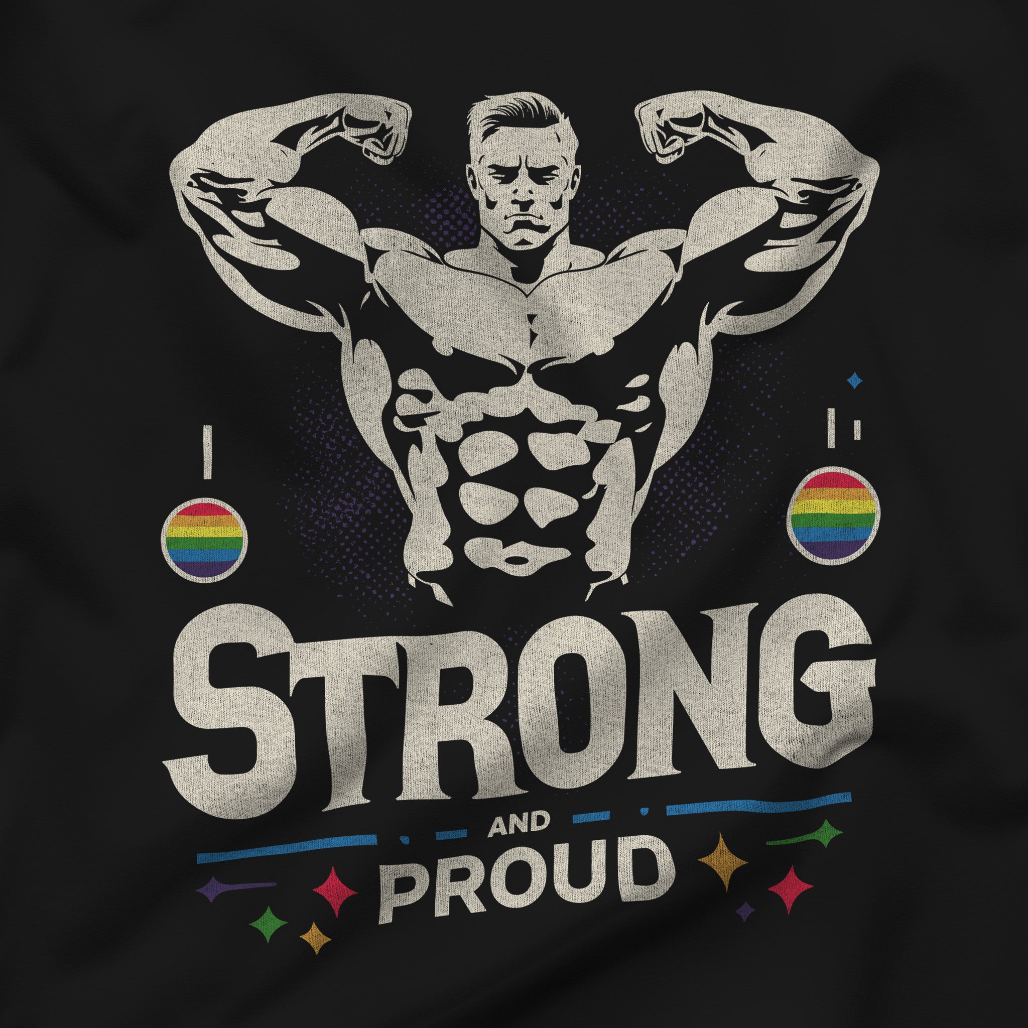 Strong and Proud Muscle Tank - Empowering LGBTQ+ Pride Top - Hunky Tops