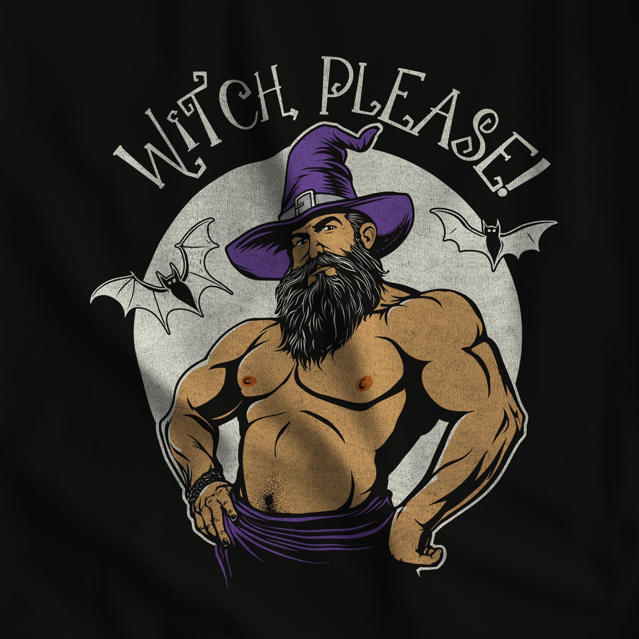 Witch, Please! Gay Halloween Hoodie - Hunky Tops #color_Black