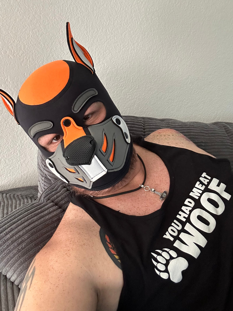 xanderthealphapup wearing Hunky Tops