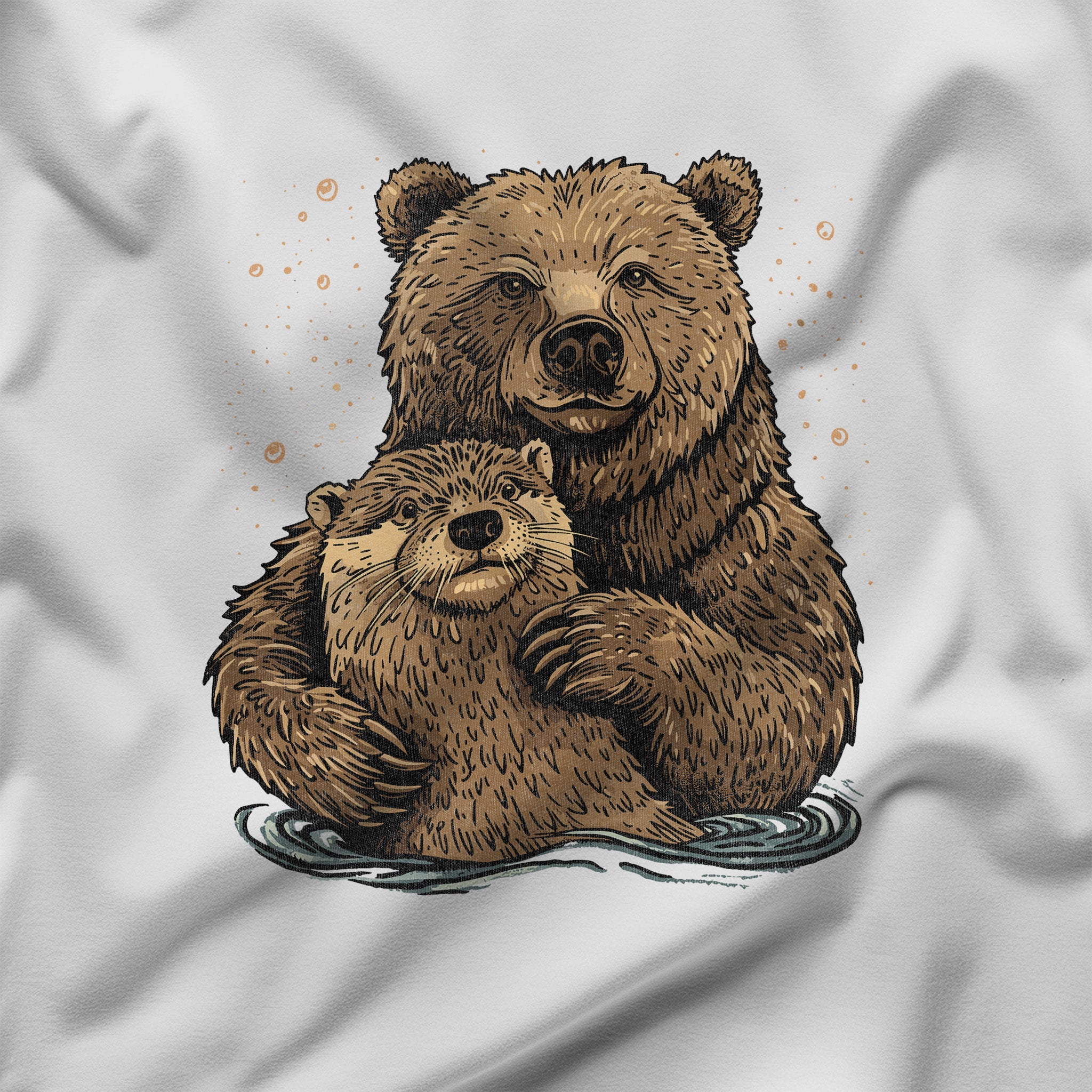 Bear + Otter Tee – Celebrate Companionship - Hunky Tops#color_white