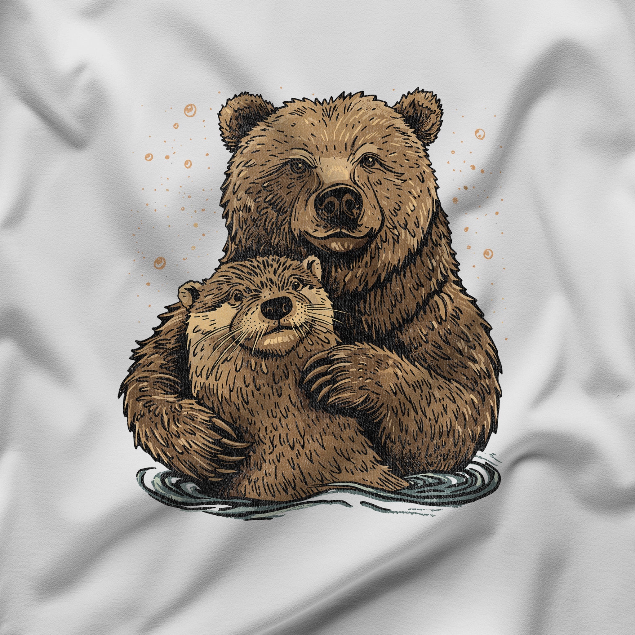 Bear + Otter Tee – Celebrate Companionship - Hunky Tops #color_White