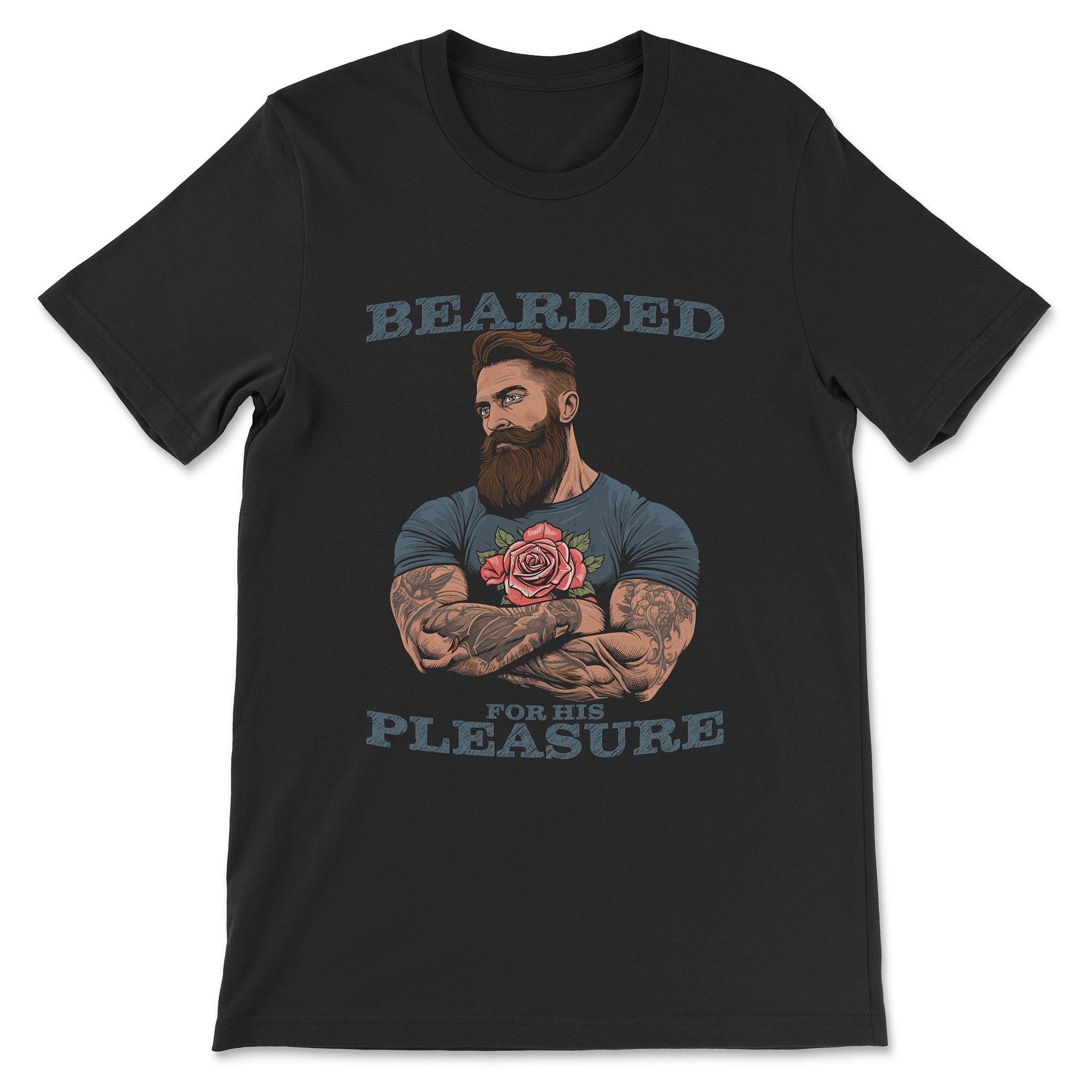 "Bearded for His Pleasure" Gay Beard Lover's T-Shirt - Hunky Tops