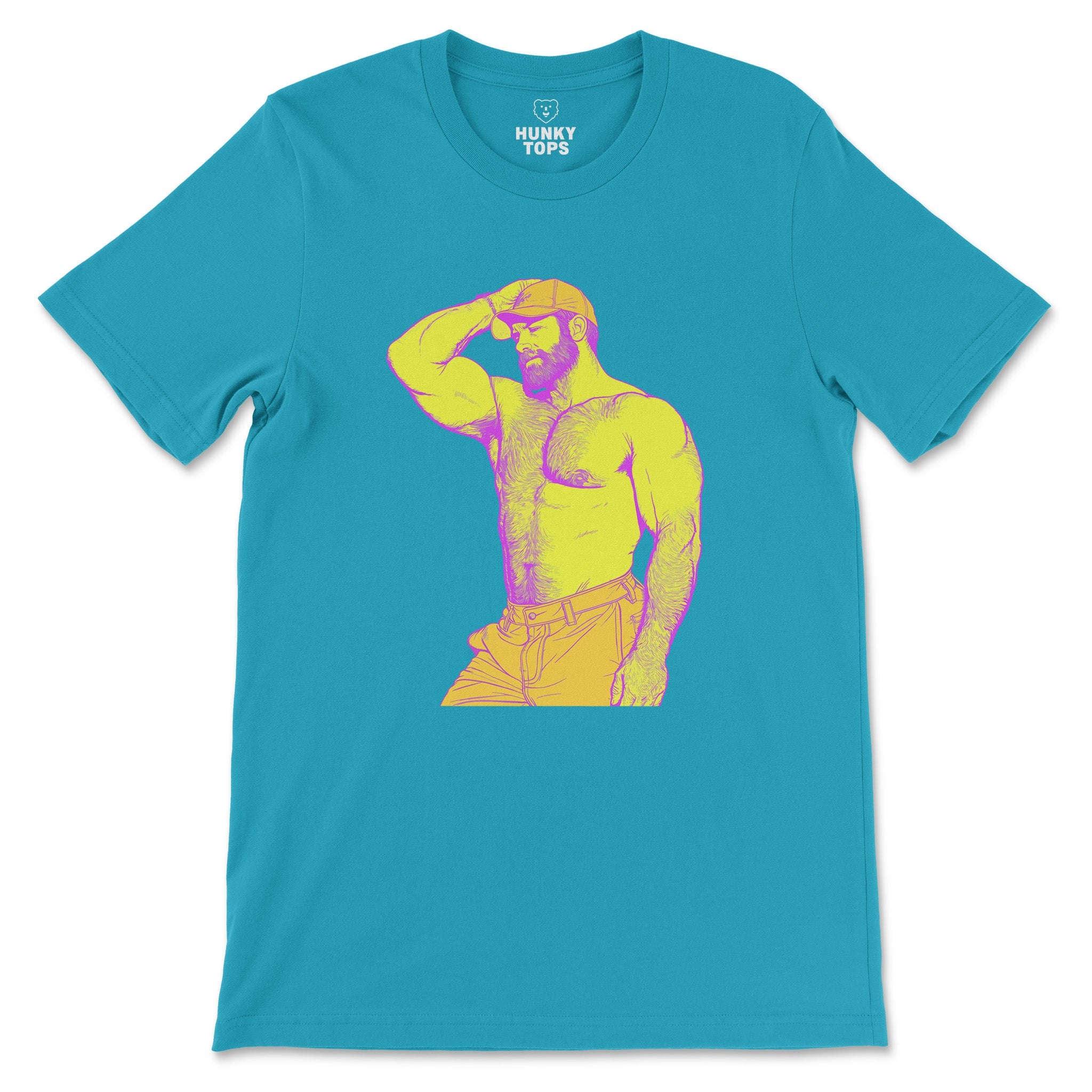 Dad Bod Lookout Tee – Embrace Your Horizon - Hunky Tops #color_Aqua