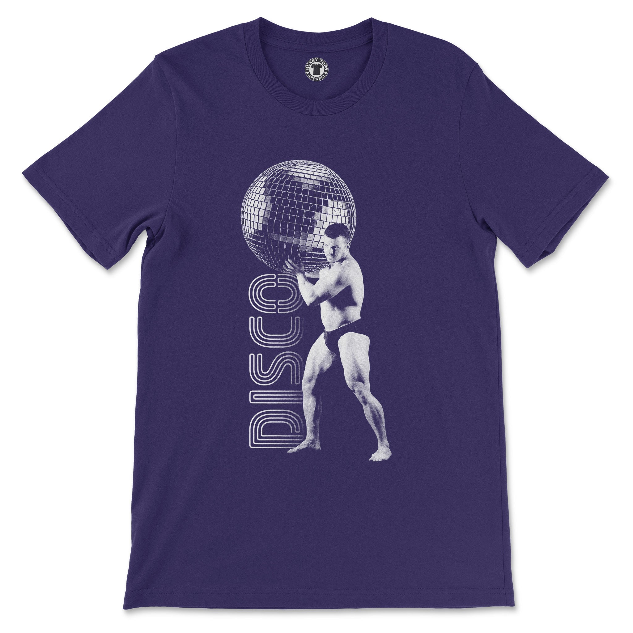 "Disco Strong: Unleash Your Inner Groove" T-Shirt - Hunky Tops#color_team purple