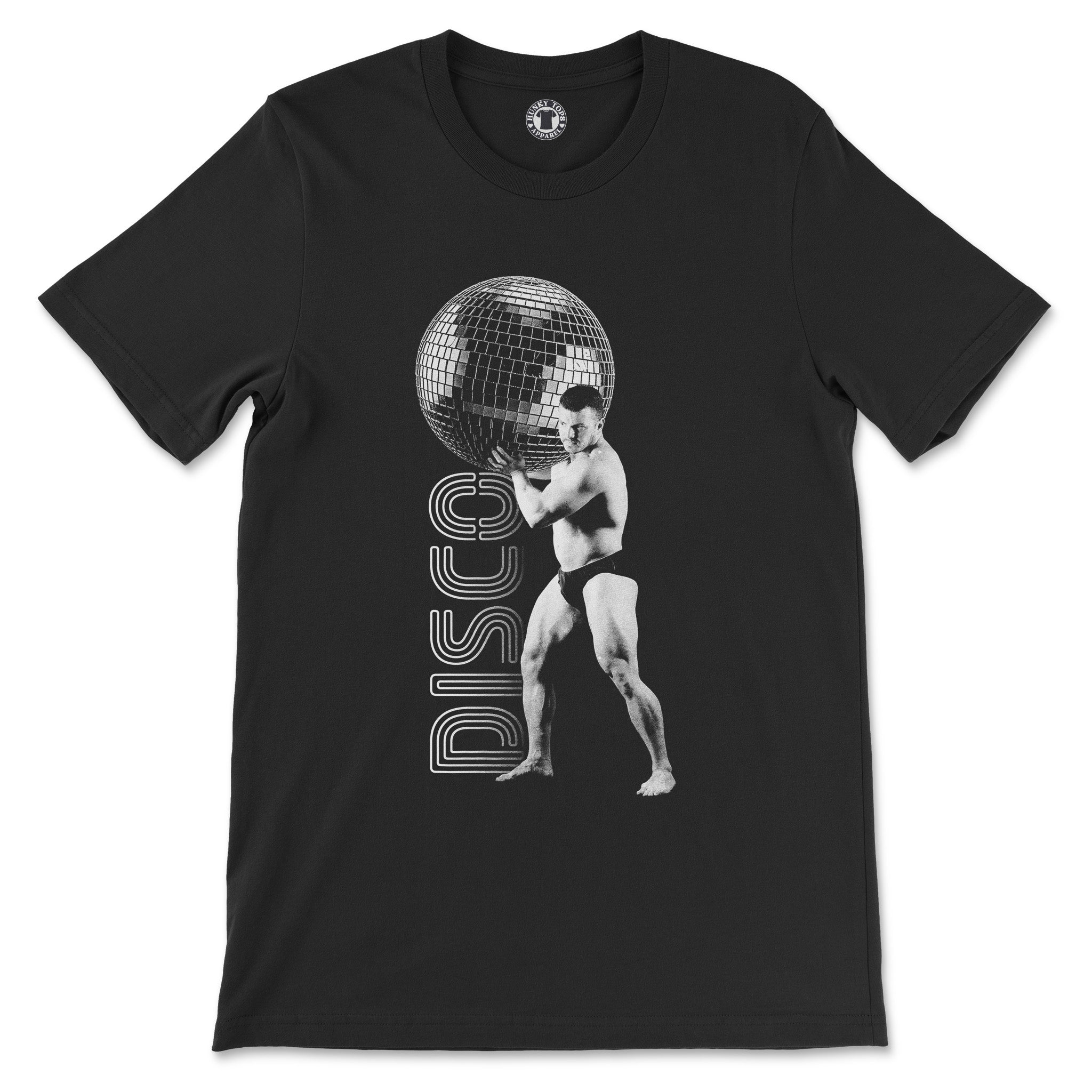 "Disco Strong: Unleash Your Inner Groove" T-Shirt - Hunky Tops#color_black