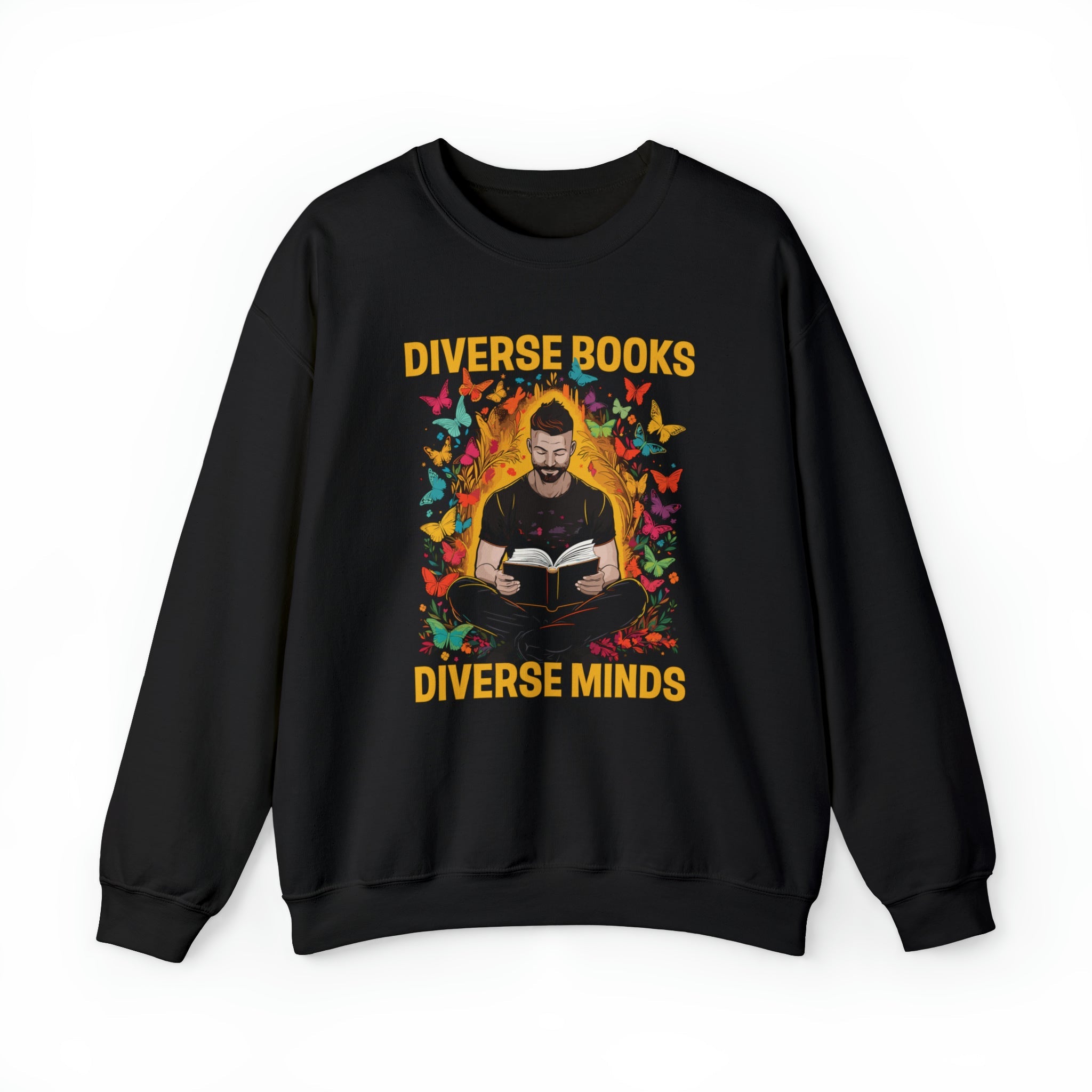 "Diverse Books, Diverse Minds" Graphic Sweatshirt - Hunky Tops