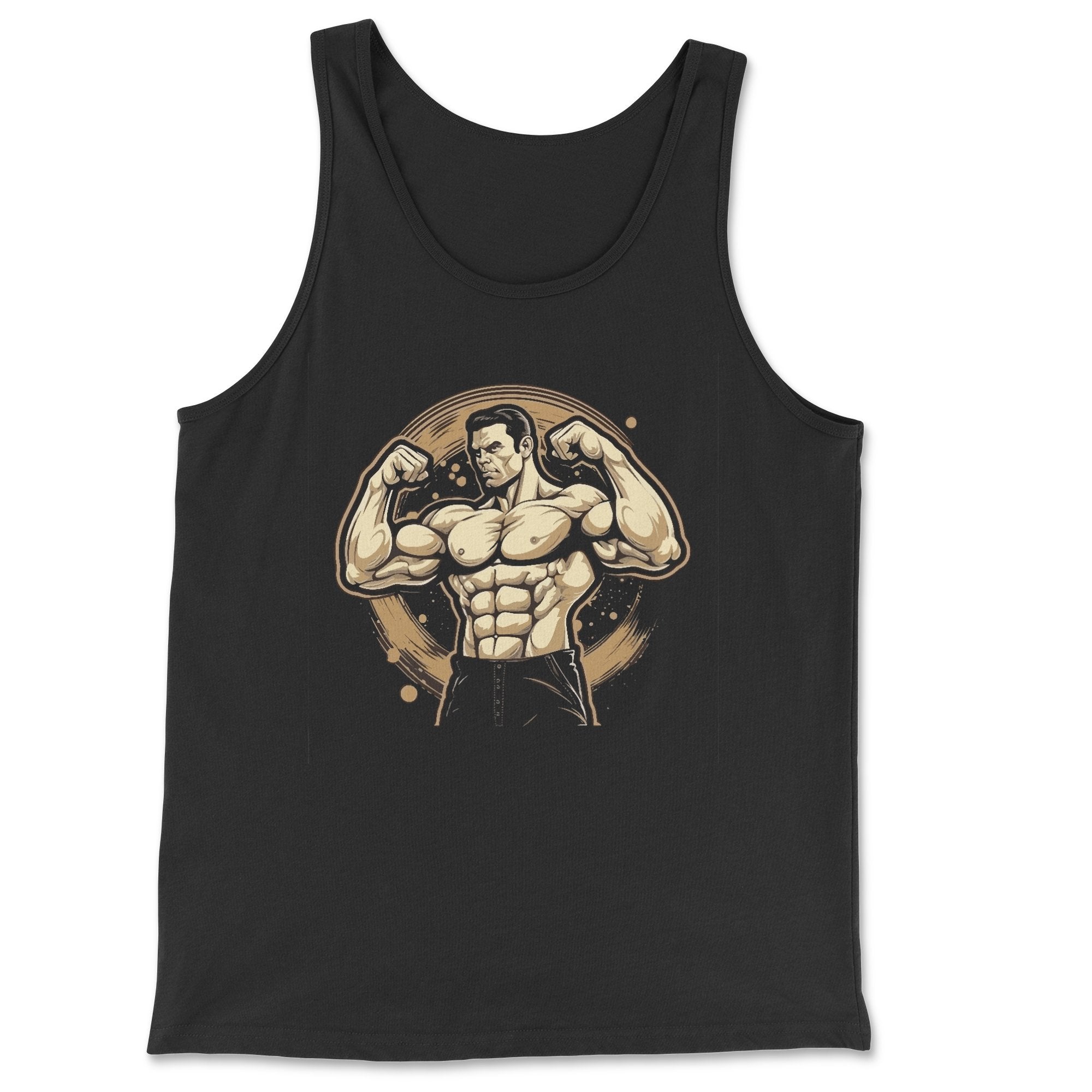 Flexing Bodybuilder Tank Top - Athletic Power Statement - Hunky Tops