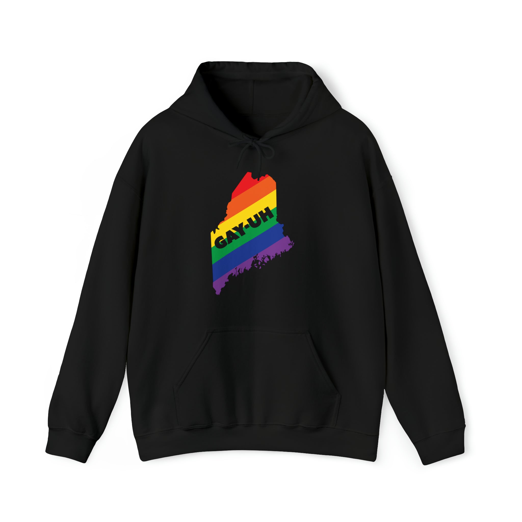 "Gay-Uh" Gay Maine Hooded Sweatshirt - Hunky Tops