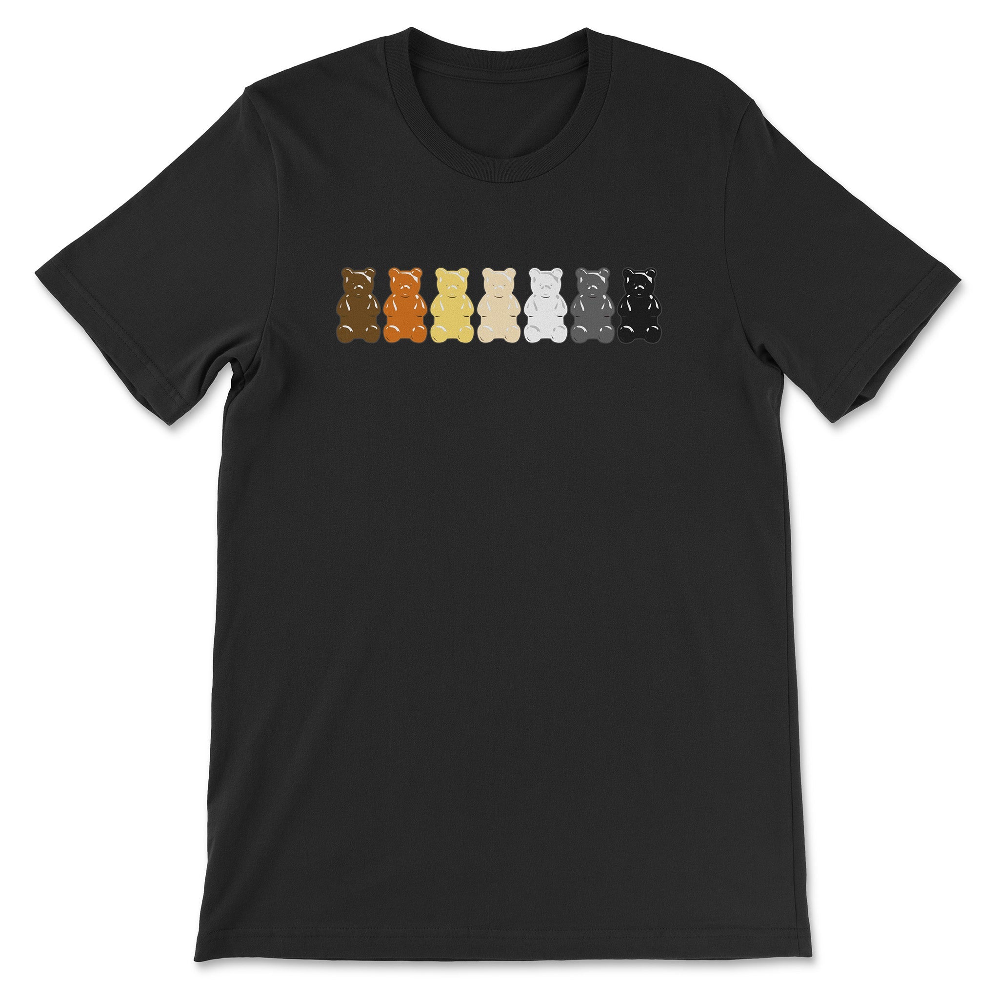 "Gummy Bears Unite!" Gay Bear Pride T-Shirt - Hunky Tops#color_black