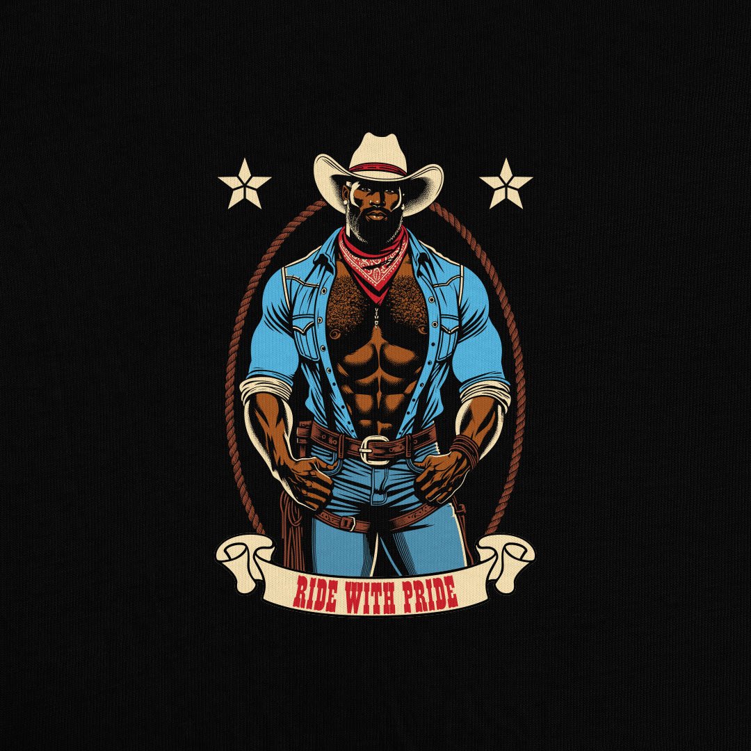 Hairy Cowboy Pride Tee - Unleash Your Bold Masculinity - Hunky Tops