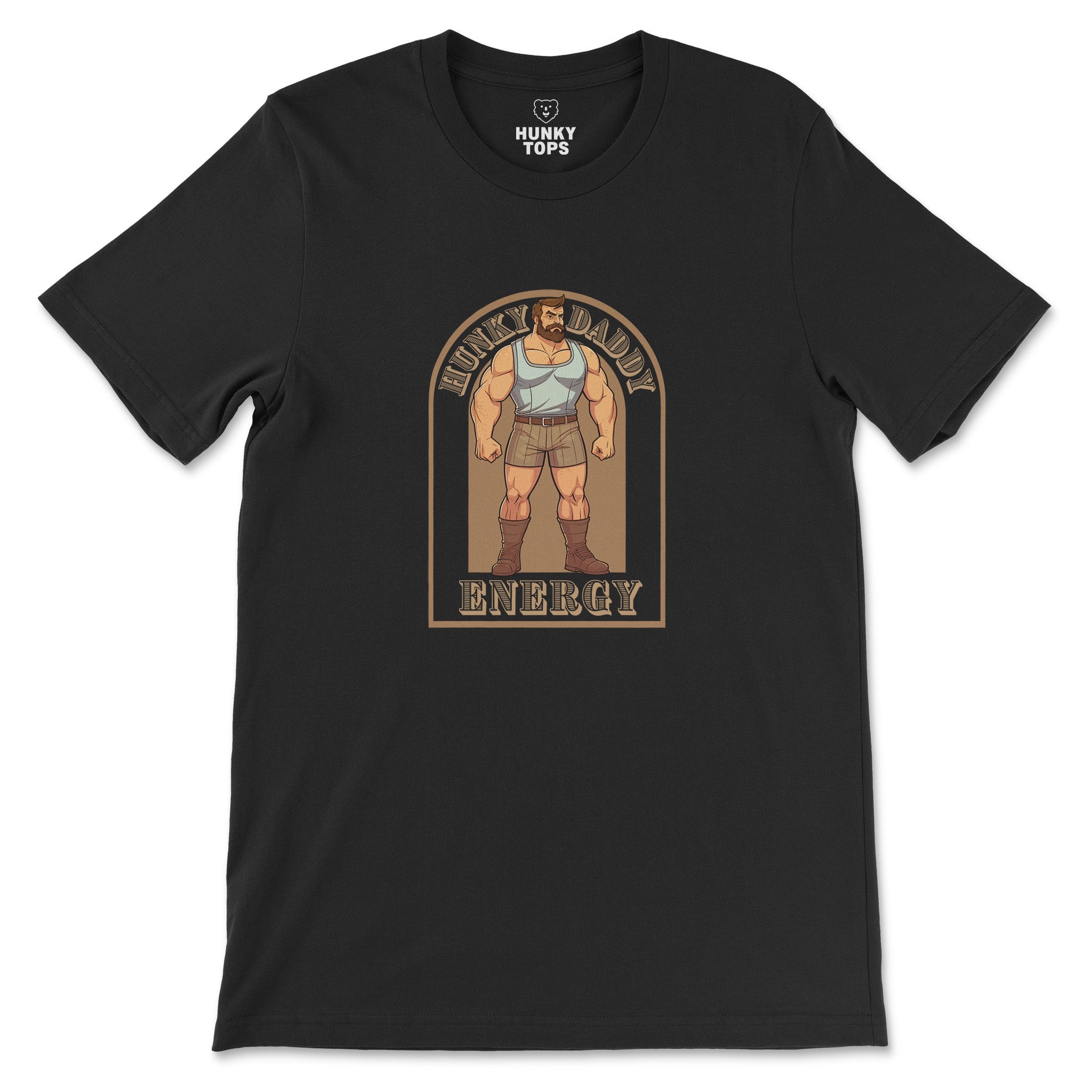 "Hunky Daddy Energy" T-Shirt - Celebrating Gay Daddy Pride - Hunky Tops