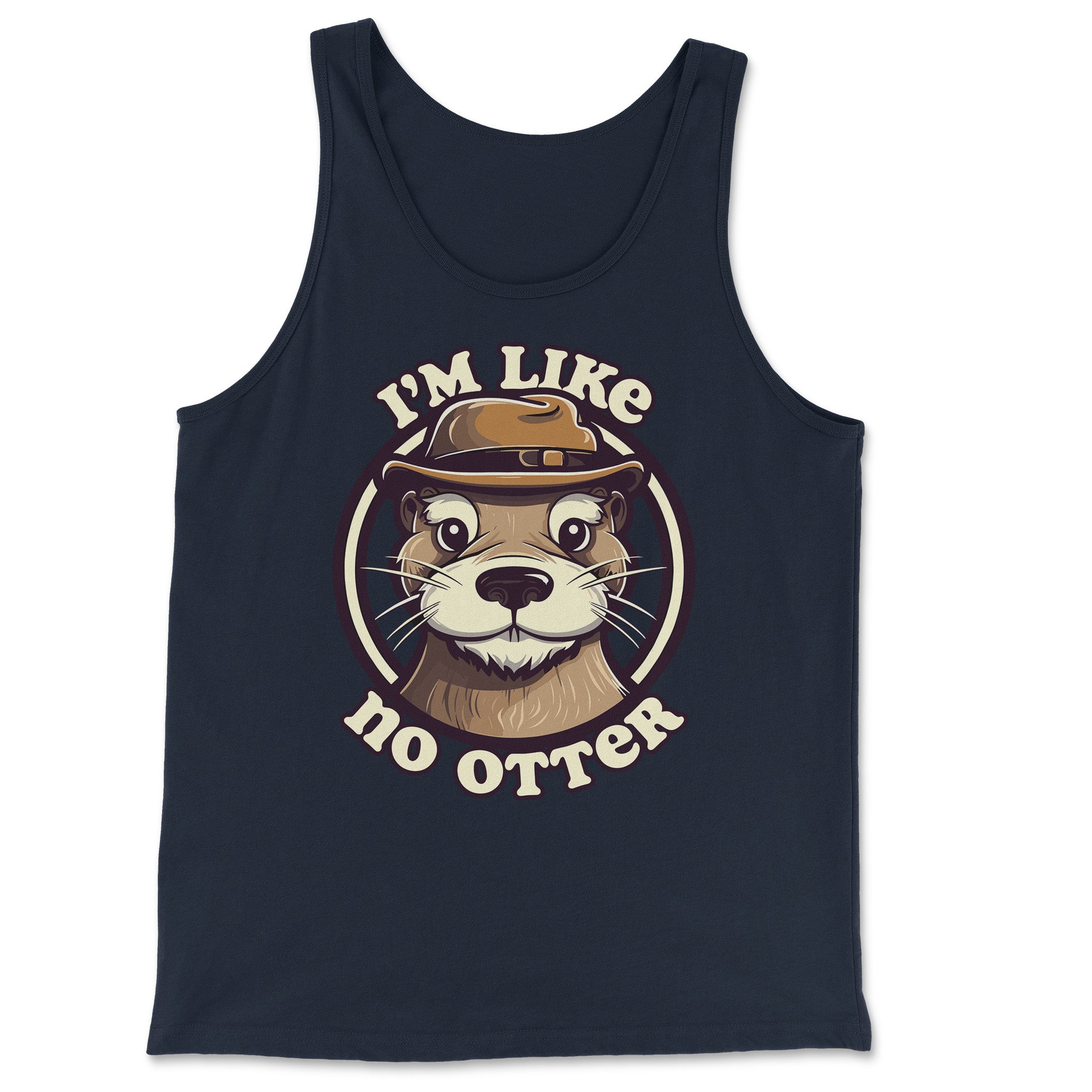 "I'm like no otter" Tank Top - Embrace Your Otter Pride - Hunky Tops#color_navy