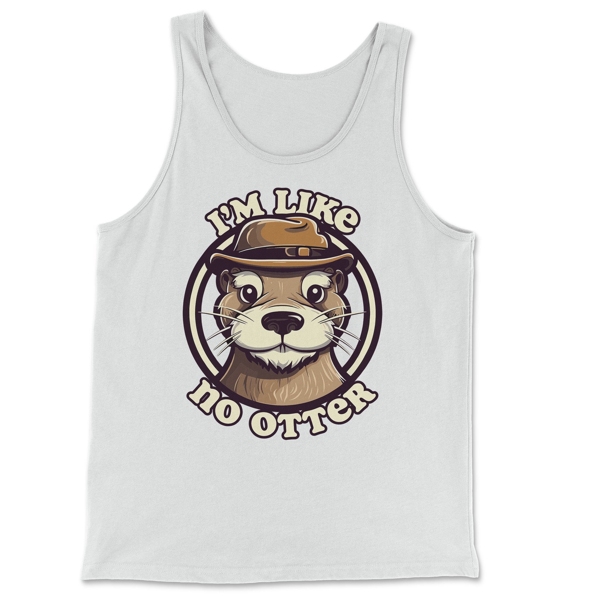 "I'm like no otter" Tank Top - Embrace Your Otter Pride - Hunky Tops#color_white