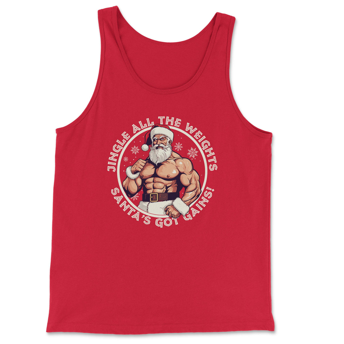 Muscular Santa Claus Bodybuilding Fitness Gym Christmas Xmas Tank Top