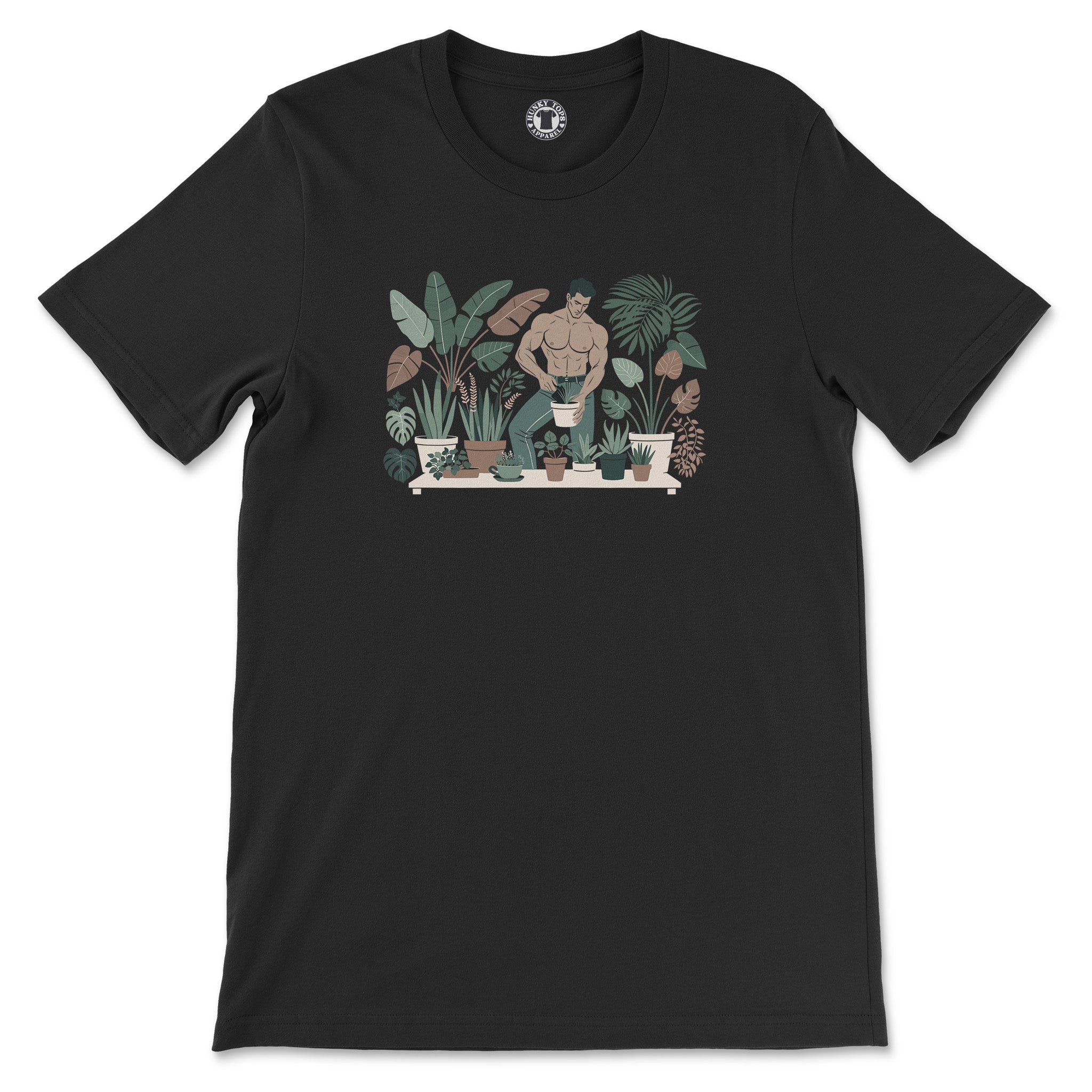 Plant Daddy Paradise Tee: Muscles & Foliage Fusion - Hunky Tops