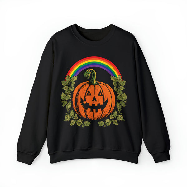 "Pride Pumpkin" Rainbow Jack-O-Lantern Sweatshirt