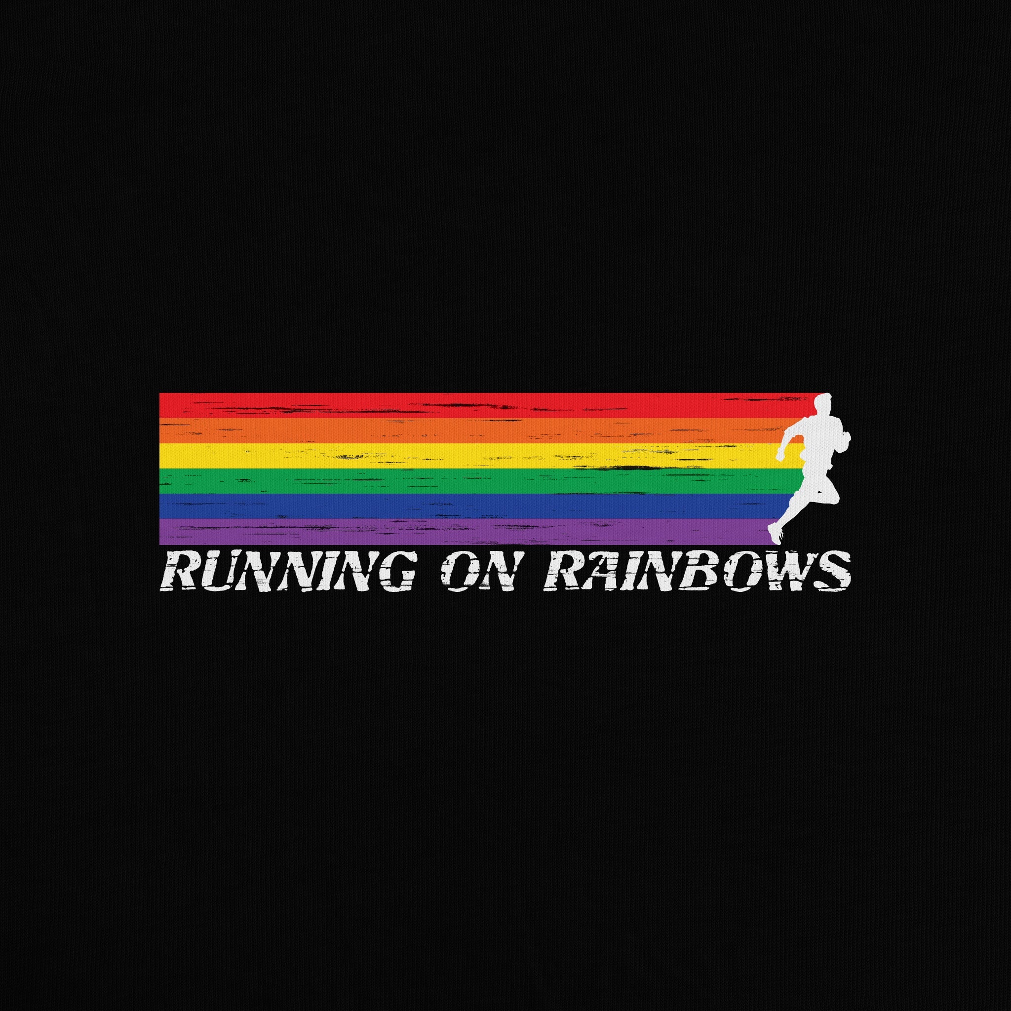 "Running on Rainbows" Tank Top - Athletic Gay Runner Pride Statement - Hunky Tops
