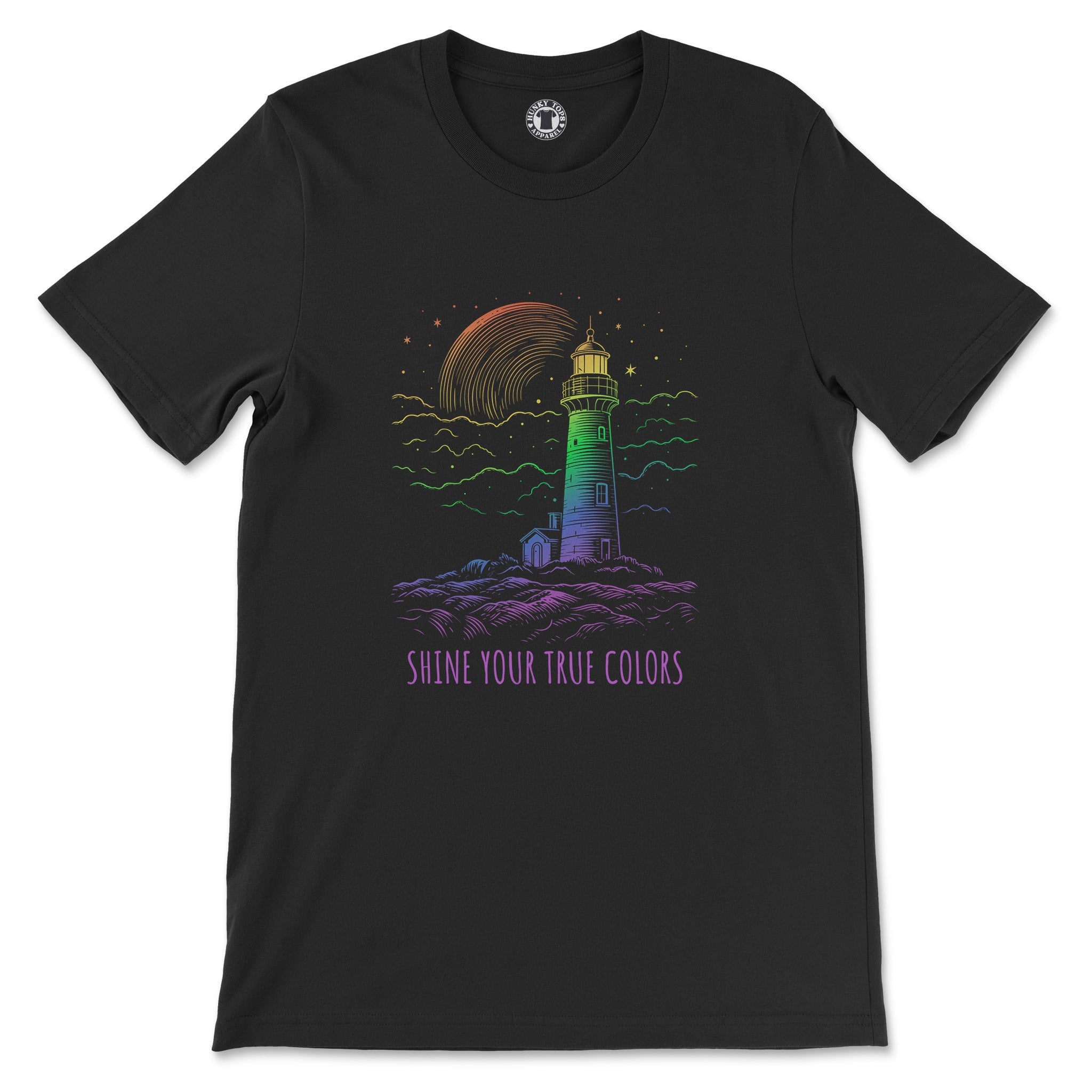 "Shine Your True Colors" Lighthouse T-Shirt - Hunky Tops
